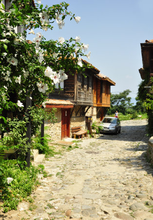 Nessebar, Bulgaria. The streets of Old Town. Summer 2012のeditorial素材