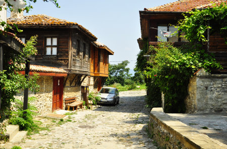 Nessebar, Bulgaria. The streets of Old Townのeditorial素材