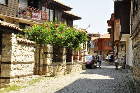 Nessebar, Bulgaria. The streets of Old Townのeditorial素材