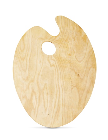 blanc wooden palette over white background. Clipping path included.の写真素材