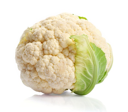 Fresh cauliflower isolated on white background. Clipping path inkluded.の写真素材