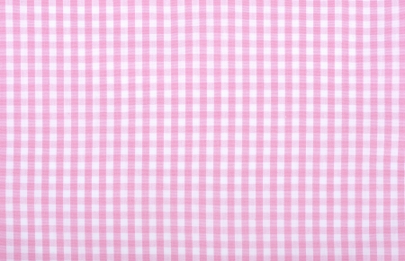 Light pink checkered fabric closeup , tablecloth textureの写真素材
