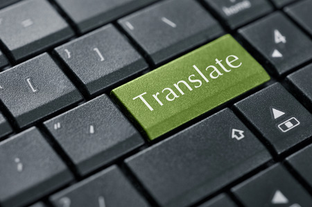 Translate button on computer keyboard closeupの写真素材