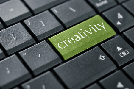 Word creativity  on button of computer keyboard closeup.
の写真素材
