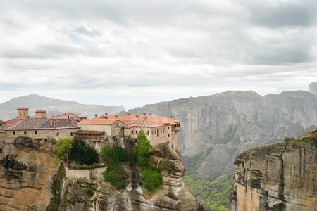 The Holy Monastery of Varlaam in mountains, Meteora, Greeceの写真素材