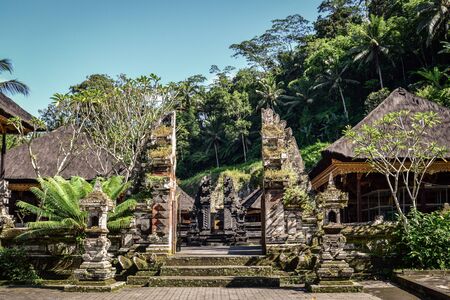 Hindu Temple Pura Gunung Kawi Known for its shrines carved out of a cliff, Bali, Indonesiaの写真素材