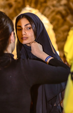 Antalya, Turkey- 16.12.2022. Fashion week in Turkey, models close upのeditorial素材