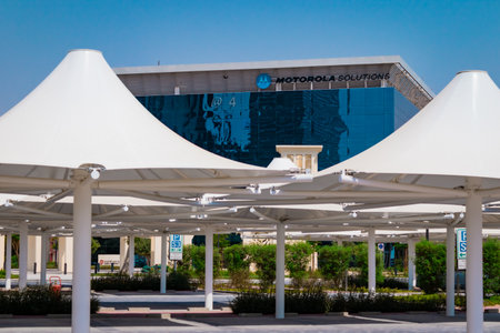 Dubai, UAE- 25062023: Motorola solution office building. High quality photoのeditorial素材