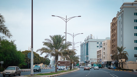 View on the streets of Dubai, United Arab Emiratesの写真素材
