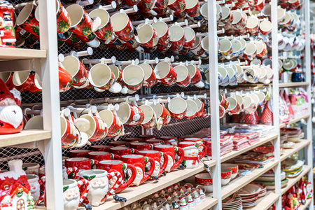 Christmas decorations store. High quality photo