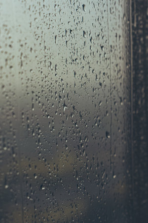 Rainy window view. High quality photoの写真素材