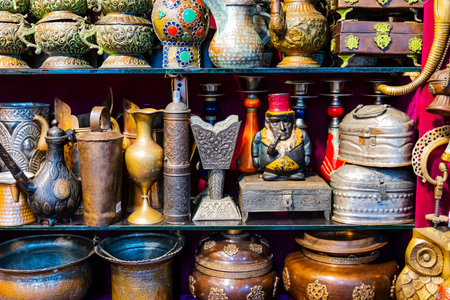 Colorful souvenir shop. High quality photo