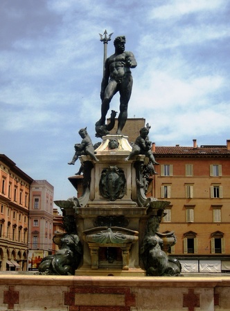 Fountain Neptune in Bologna, Italyの素材