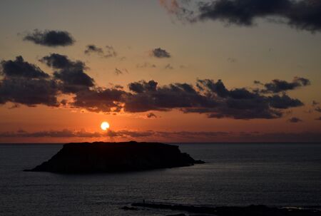 Sunset above seaの写真素材