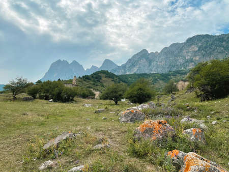 Beautiful landscape in the Caucasus mountains