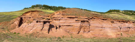 Red canyon in Kukmor, Tatarstan, Russiaの写真素材