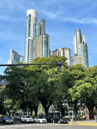 Skyscrapers in a residential area of Puerto Madero, Buenos Aires, Argentina.の写真素材