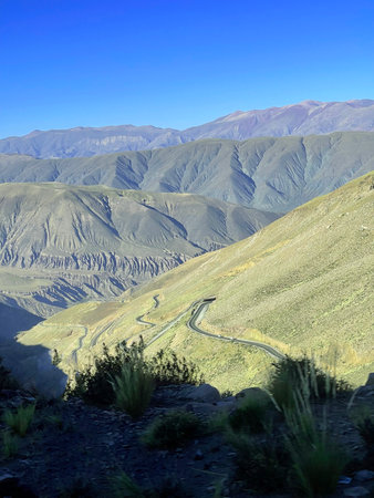 Andes mountains in the Jujuy region on a sunny day, Argentina.の写真素材