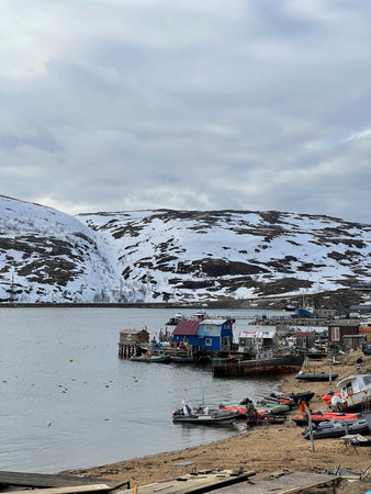 Barents Sea bay near the village of Teriberka, Russia