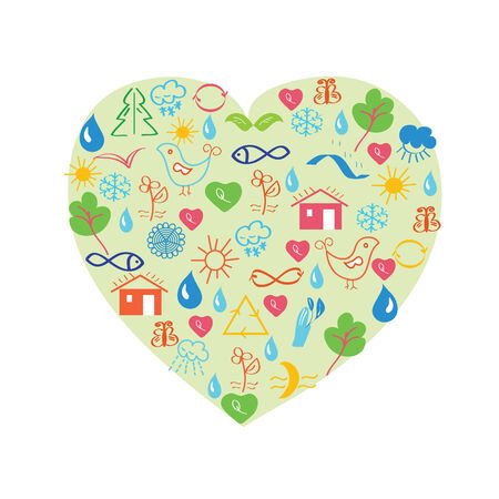 Environmental heartのイラスト素材