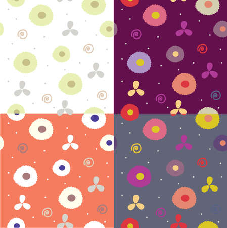 Seamless abstract patters bright setのイラスト素材