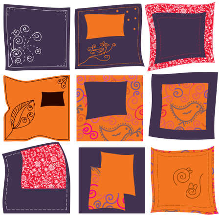 Cards set with patterns in geometric styleのイラスト素材