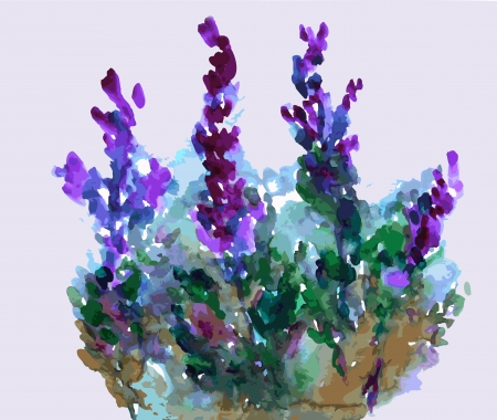 Floral abstract purple grunge background のイラスト素材