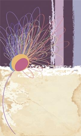 Abstract flower design background with paper textureのイラスト素材