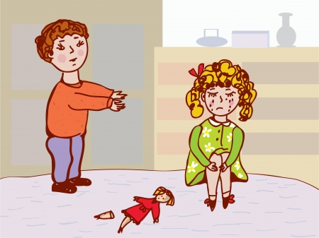 Child regrets - communication rules illustrationのイラスト素材