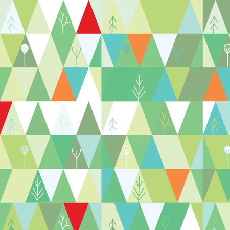 Winter tree background in geometric simple styleのイラスト素材