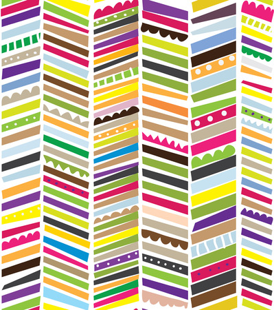Abstract seamless textile pattern with stripes - native designのイラスト素材