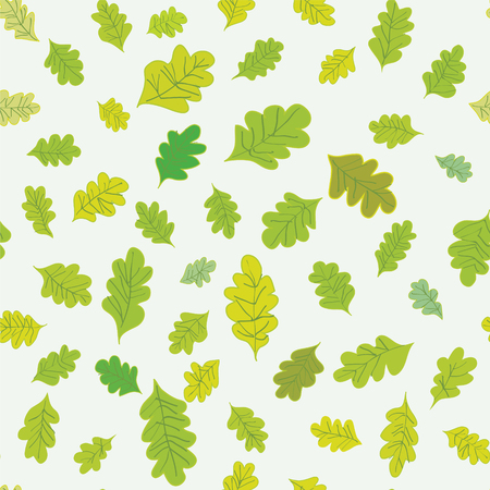 Oak leaves seamless pattern - simple designのイラスト素材
