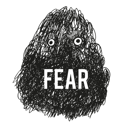 Fear monster illustration - vector graphicのイラスト素材
