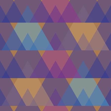 Graphical hand drawn vector seamless pattern.Geometrical linear triangles pattern.のイラスト素材