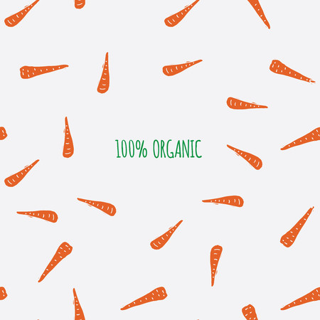 Carrot pattern seamless in vector.のイラスト素材