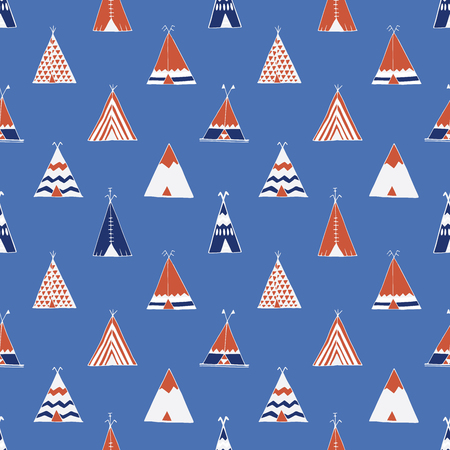 Teepee native american summer tent illustration in vector.