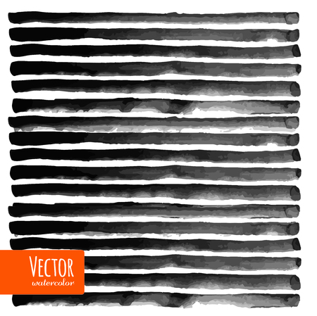 Watercolor black strips in vector.のイラスト素材