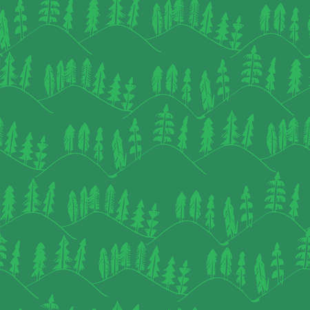 Green forest pattern seamless.