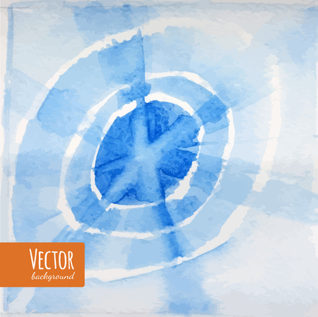Abstract blue indigo tie dyed watercolor backgrounds in vector. Watercolor shibori batik technic illustration.のイラスト素材