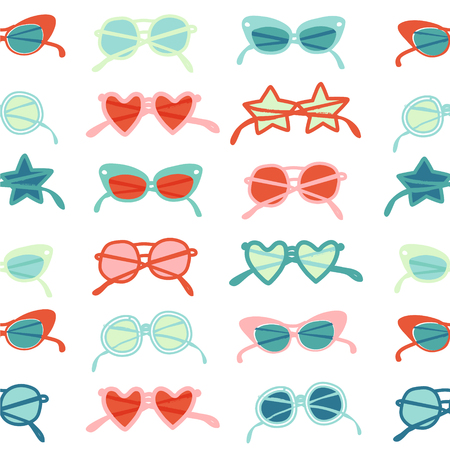 Sunglasses retro illustration in vector.のイラスト素材