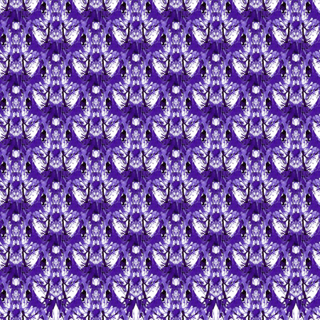 Seamless violet ornament of branches. Ornament 8 - knitting pattern.の写真素材