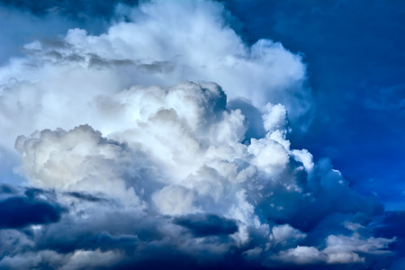 Cloudy sky view. Thunderstorm clouds is anger concept 