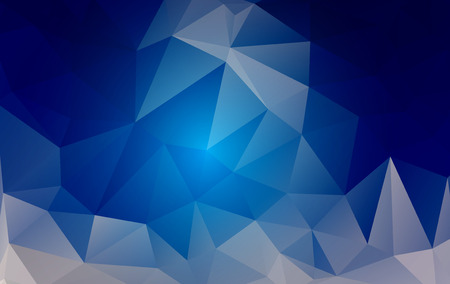 Blue glowing abstract low poly geometric background