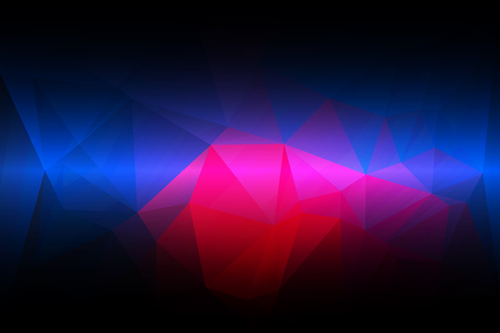 Deep blue and red abstract low poly geometric backgroundのイラスト素材