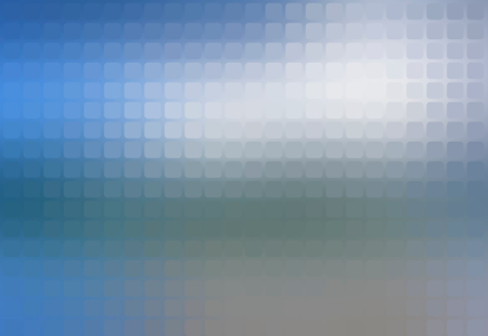 White blue shades vector abstract rounded corners square tiles mosaic over blurred backgroundのイラスト素材
