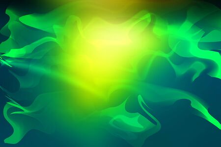 Bright yellow green abstract blurred gradient mesh with light lines vector backgroundのイラスト素材