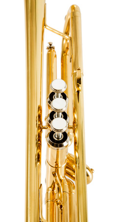 Trumpet on white backgroundの写真素材