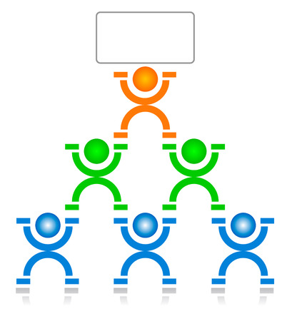 work group and the leaderのイラスト素材