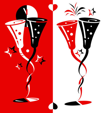 vector illustration for new year eve and Valentine's day.のイラスト素材