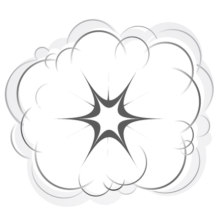 cartoon style vector explosion. Fits to a lot of projects and promotional campaigns.のイラスト素材